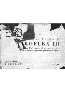 Zeiss Ikon Ikoflex 3 -Series manual. Camera Instructions.